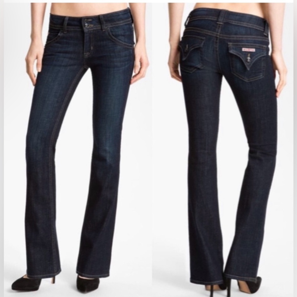 Hudson Mid-rise Signature Bootcut Flare Blue Denim Jeans Western Fall Office